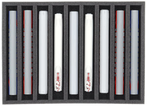 370 mm x 270 mm x 50 mm Schaumstoffeinlage für Modelleisenbahn - Spur TT - 9 Fächer - für stehende Aufbewahrung - IU050A001