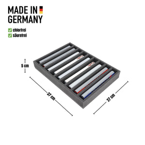 370 mm x 270 mm x 50 mm Schaumstoffeinlage für Modelleisenbahn - Spur TT - 9 Fächer - für stehende Aufbewahrung - IU050A001