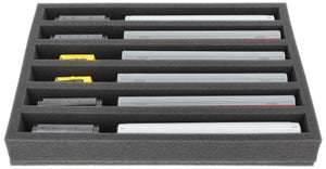 370 mm x 270 mm x 50 mm Schaumstoffeinlage für Modelleisenbahn - Spur TT - 6 Fächer - für stehende Aufbewahrung - IU050A002