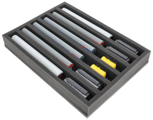 370 mm x 270 mm x 50 mm Schaumstoffeinlage für Modelleisenbahn - Spur TT - 6 Fächer - für stehende Aufbewahrung - IU050A002