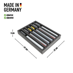 370 mm x 270 mm x 50 mm Schaumstoffeinlage für Modelleisenbahn - Spur TT - 6 Fächer - für stehende Aufbewahrung - IU050A002
