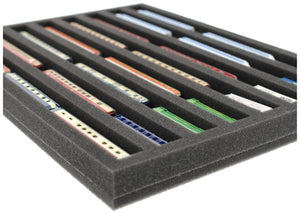 370 mm x 270 mm x 30 mm Schaumstoffeinlage für Modelleisenbahn - Spur Z - 8 Fächer - für liegende Aufbewahrung - IU030A002