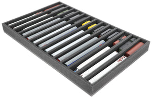 570 x 370 x 50 mm Schaumstoffeinlage für Modelleisenbahn - Spur TT - 14 Fächer - für stehende Aufbewahrung - JV050A001