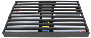 570 mm x 370 mm x 50 mm Foam insert for model railway - TT scale - 9 compartments - for upright storage - JV050A002