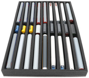 570 x 370 x 50 mm Schaumstoffeinlage für Modelleisenbahn - Spur TT - 9 Fächer - für stehende Aufbewahrung - JV050A002