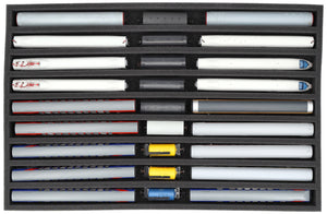 570 x 370 x 50 mm Schaumstoffeinlage für Modelleisenbahn - Spur TT - 9 Fächer - für stehende Aufbewahrung - JV050A002