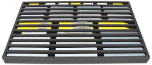 570 x 370 x 40 mm Schaumstoffeinlage für Modelleisenbahn - Spur N - 12 Fächer - für stehende Aufbewahrung - JV040A001