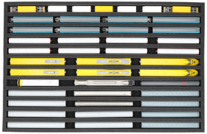 570 x 370 x 40 mm Schaumstoffeinlage für Modelleisenbahn - Spur N - 12 Fächer - für stehende Aufbewahrung - JV040A001