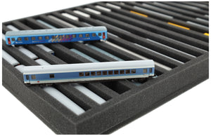 570 x 370 x 40 mm Schaumstoffeinlage für Modelleisenbahn - Spur N - 18 Fächer - für stehende Aufbewahrung - JV040A002