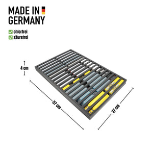 570 x 370 x 40 mm Schaumstoffeinlage für Modelleisenbahn - Spur N - 18 Fächer - für stehende Aufbewahrung - JV040A002