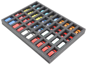 370 mm x 270 mm x 35 mm Schaumstoffeinlage für Modellautos 1:87 - 40 Fächer - IU035A001
