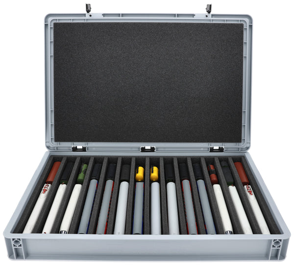 Eurobox 60 x 40 cm Set für Modelleisenbahnen - Spur TT - 14 Fächer - Schaumstoffeinlage zur stehenden Aufbewahrung