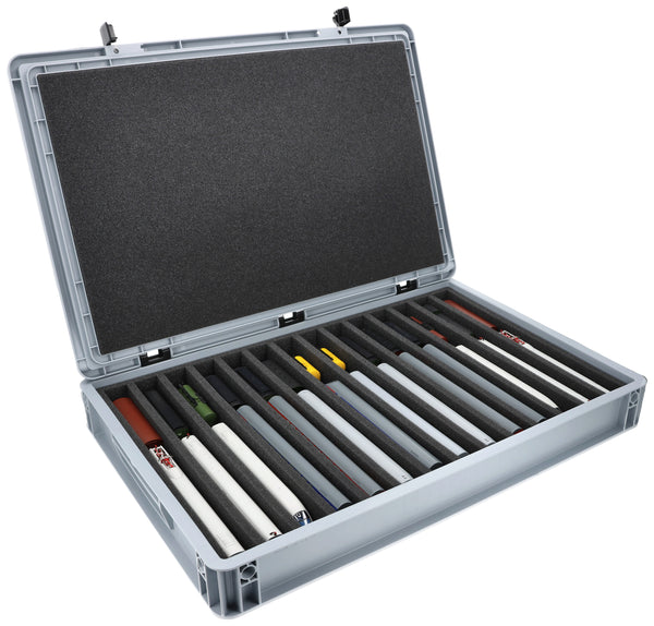 Eurobox 60 x 40 cm Set für Modelleisenbahnen - Spur TT - 14 Fächer - Schaumstoffeinlage zur stehenden Aufbewahrung