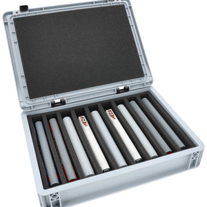 Eurobox 40 x 30 cm Set für Modelleisenbahnen - Spur TT - 9 Fächer - Schaumstoffeinlage zur stehenden Aufbewahrung