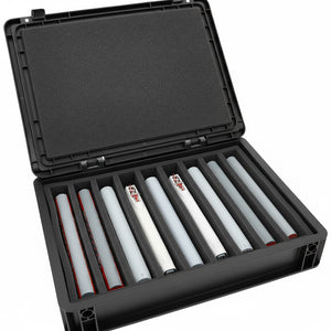 Eurobox 40 x 30 cm Set für Modelleisenbahnen - Spur TT - 9 Fächer - Schaumstoffeinlage zur stehenden Aufbewahrung