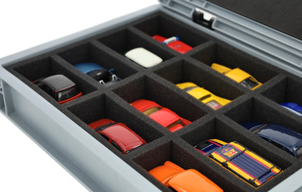 Eurobox 40 x 30 cm Set for 1:43 Scale Model Cars - 12 Vehicles