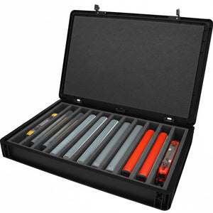 Eurobox 60 x 40 cm Set für Modelleisenbahnen - Spur H0 - 11 Fächer - Schaumstoffeinlage zur stehenden Aufbewahrung