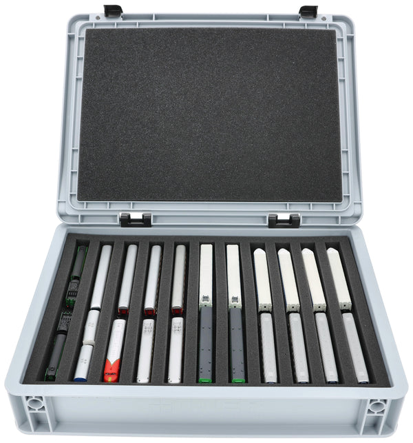 Eurobox 40 x 30 cm Set für Modelleisenbahnen - Spur Z - 11 Fächer - Schaumstoffeinlage zur liegenden Aufbewahrung