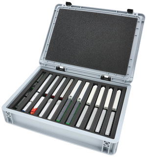 Eurobox 40 x 30 cm Set für Modelleisenbahnen - Spur Z - 11 Fächer - Schaumstoffeinlage zur liegenden Aufbewahrung