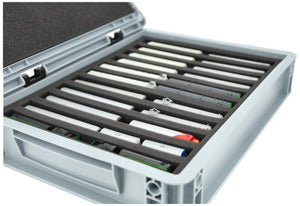 Eurobox 40 x 30 cm Set für Modelleisenbahnen - Spur Z - 11 Fächer - Schaumstoffeinlage zur liegenden Aufbewahrung