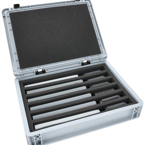 Eurobox 40 x 30 cm Set für Modelleisenbahnen - Spur TT - 6 Fächer - Schaumstoffeinlage zur stehenden Aufbewahrung