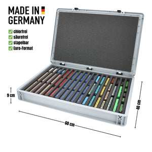 Eurobox 60 x 40 cm Set für Modelleisenbahnen - Spur Z - 18 Fächer - Schaumstoffeinlage zur liegenden Aufbewahrung