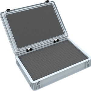 ED 43/75 HG Eurobehälter / Euro Box mit Scharnierdeckel 400 x 300 x 90 mm inklusive Rasterschaumstoff