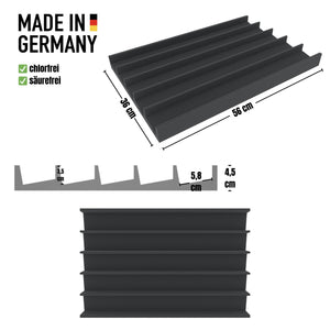 Stapelbare Eurobox 60 x 40 cm mit PanoramaLiege für Modelleisenbahn - 5 Fächer für Spur 00