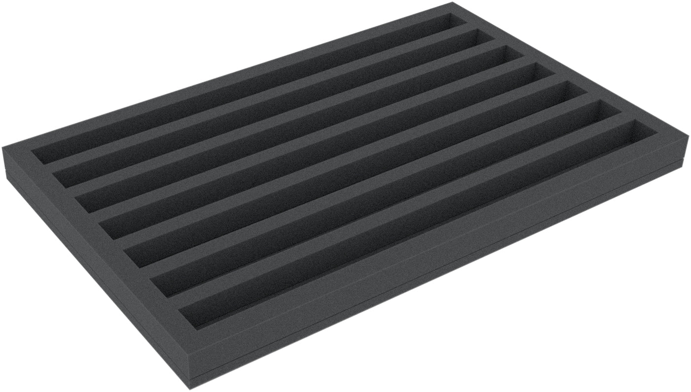 Foam insert N gauge - horizontal - 7 slots for model railway - DS035A001