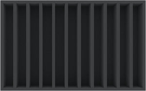 560 mm x 360 mm x 65 mm Foam insert for model railway - H0 scale - 11 compartments - for upright storage - EU065A002