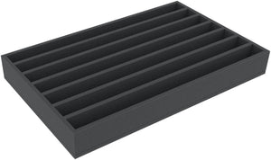 560 mm x 360 mm x 65 mm foam insert for model railway - 00 scale - 7 compartments - for upright storage - EU065A003