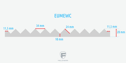 Train bed - Z gauge - 10 compartments for model railway - EUMEWCA01