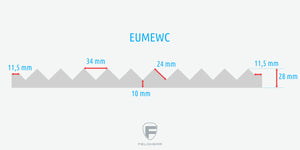 Train bed - TT gauge - 7 compartments for model railway - EUMEWEA01