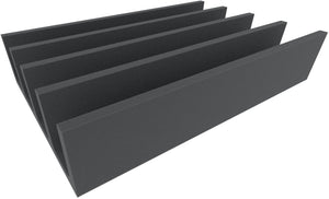Foam insert for model railway - O scale - 4 compartments - for upright storage - EUMFQGA01