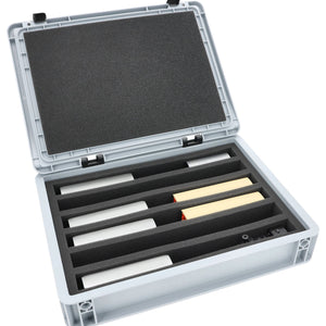 Eurobox 40 x 30 cm Set für Modelleisenbahnen - Spur H0e - 6 Fächer - Schaumstoffeinlage zur stehenden Aufbewahrung