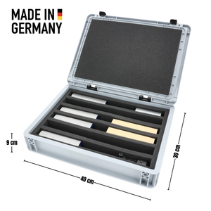 Eurobox 40 x 30 cm Set for model railway - H0e scale - 6 compartments - foam insert for upright storage