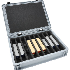 Eurobox 40 x 30 cm Set for model railway - H0e scale - 9 compartments - foam insert for upright storage