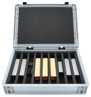 Eurobox 40 x 30 cm Set for model railway - H0e scale - 9 compartments - foam insert for upright storage