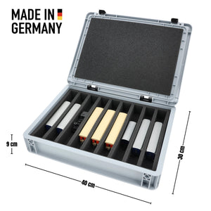 Eurobox 40 x 30 cm Set for model railway - H0e scale - 9 compartments - foam insert for upright storage