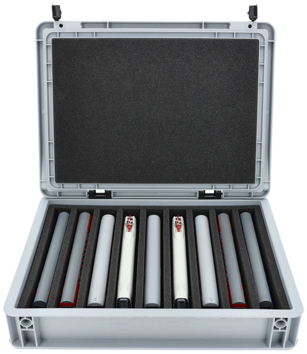 Eurobox 40 x 30 cm Set for model railway - TT scale - 9 compartments - foam insert for upright storage