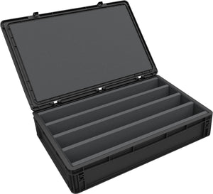 Eurobox 60 x 40 cm Set for model railways - O scale - 4 compartments - Foam insert for upright storage
