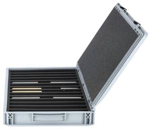 Feldherr Eurobox 60 x 40 cm Set für Modelleisenbahnen - Spur H0e - 14 Fächer - Schaumstoffeinlage zur stehenden Aufbewahrung