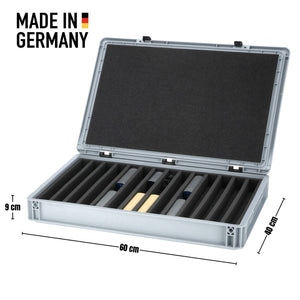 Feldherr Eurobox 60 x 40 cm Set für Modelleisenbahnen - Spur H0e - 14 Fächer - Schaumstoffeinlage zur stehenden Aufbewahrung