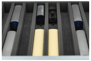 Feldherr Eurobox 60 x 40 cm Set für Modelleisenbahnen - Spur H0e - 14 Fächer - Schaumstoffeinlage zur stehenden Aufbewahrung