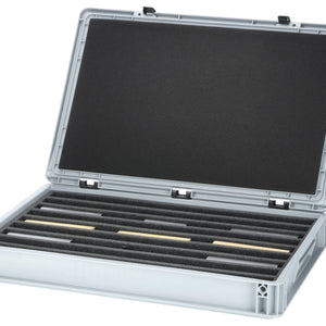 Eurobox 60 x 40 cm Set für Modelleisenbahnen - Spur H0e - 9 Fächer - Schaumstoffeinlage zur stehenden Aufbewahrung