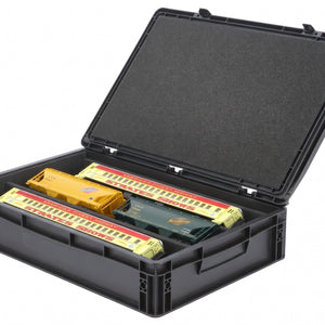 Eurobox 60 x 40 cm Set mit PanoramaLiege - 3 Fächer für Spur 0 - für Modelleisenbahnen, Loks und Fahrzeuge