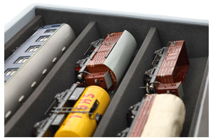 Eurobox 60 x 40 cm Set mit PanoramaLiege - 3 Fächer für Spur 0 - für Modelleisenbahnen, Loks und Fahrzeuge