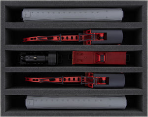 Storage box FSLB075 for model railway - 5 bars for gauge 00 - standing