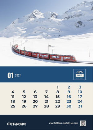 Feldherr Modeltrain A4 Kalender 2027