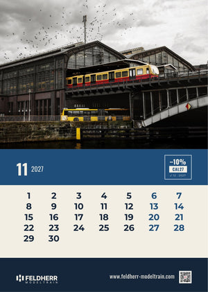 Feldherr Modeltrain A4 Kalender 2027